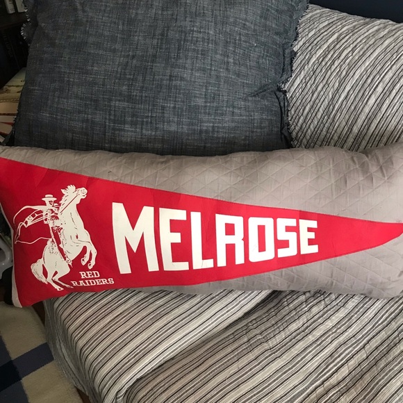 Vintage MELROSE Football Banner Pillow - 1